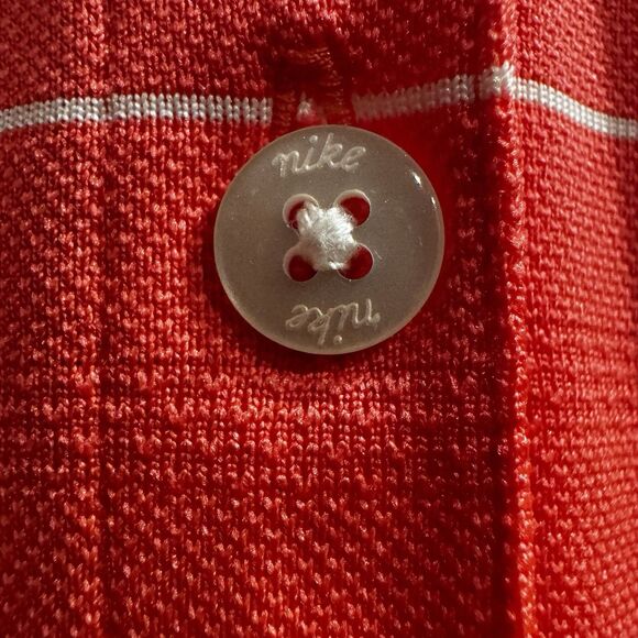 Nike Golf Women’s Active Dri-fit Coral White Striped Polo Tank Top Medium - Picture 6 of 10